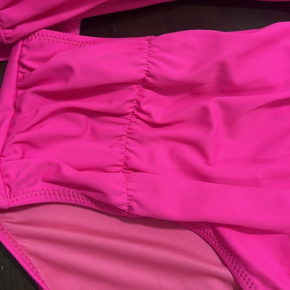 Blooming Jelly High Waisted Bikini Halter Criss
Cross Wrap Swim Suit Hot Pink - Picture 3 of 13